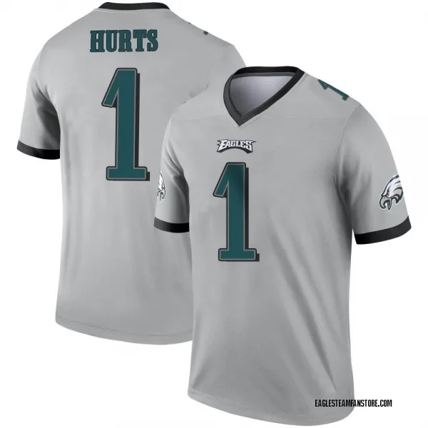 Men's Jalen Hurts Philadelphia Eagles Legend Silver Inverted Jersey