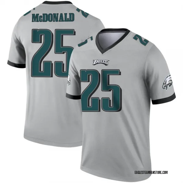 Tommy McDonald Philadelphia Eagles Youth Pro Line by Branded One Color  T-Shirt - Ash